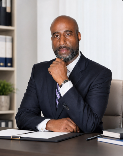 Professional portrait-style image of a Texas family law attorney in a modern office