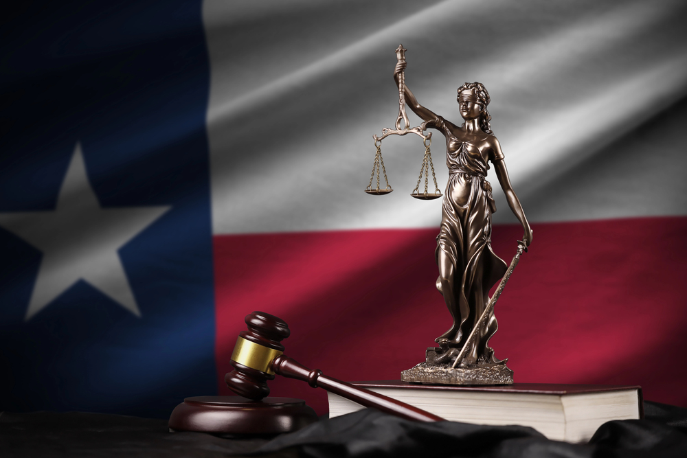 Texas legal documents and map indicating statewide family law focus
